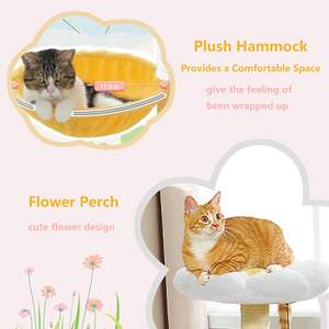 KWOJU 36-inch binnenkattenboom met meerdere niveaus, verwijderbaar bloembak, pluche kattencondo, gezellig hangmat, activiteitenbal speelgoed voor kittens - Product Image 2