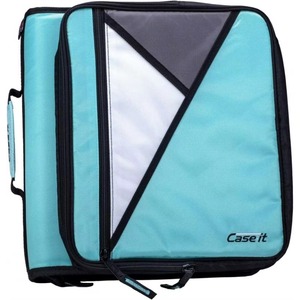 Sac à bandoulière réglable Case-it k avec crochet pour clôture, fermeture éclair Mighty Zip Tab, anneau en O de 3 pouces avec languettes 5 couleurs - Product Image 3
