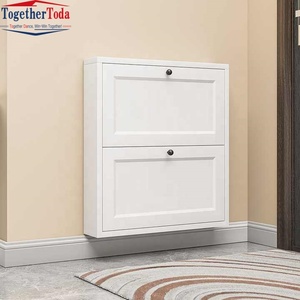 Meuble à chaussures moderne, fonctionnel et durable en acier inoxydable pour entrée et salon, extensible avec compartiments réglables - Product Image 2