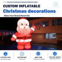 Père Noël gonflable géant à LED, décoration de Noël gonflable extérieure imperméable pour centre commercial, place publique, événement festif