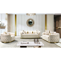 Hochwertige Maßgefertigte Luxus-Villa 3-2-1-Sitzer Sofa-Set Möbel Wohnzimmer Modulares Italienisches Modernes Design Stoff-Ecksofa