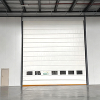 Puertas Enrollables de Acero Inoxidable y Aleación de Aluminio para Exteriores, Control Digital PLC, Tratamiento de Superficie Impermeable/Antiviento para Almacenes
