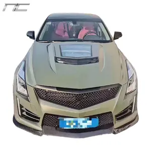ATSV V3 Style Body Kit Include Front Bumper Front Lip Bonnet Hood Fender For Cadillac ATS 2014-2020