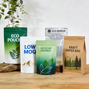 Sacs alimentaires personnalisés en PE mat transparent, refermables, écologiques et recyclables, à faible MOQ - Product Image 3