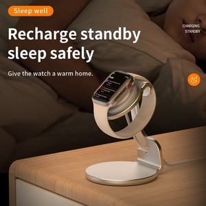 Metall Desktop Uhren halterung Aluminium legierung Smart Watch Ladest änder Kompatibel mit Uhr Ultra 8 7 6 5 4 <span class=keywords><strong>3</strong></span> <span class=keywords><strong>2</strong></span> SE Basic Sport - Product Image 5