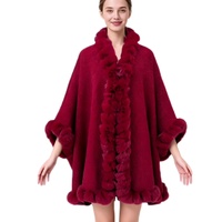 Châle en fausse fourrure pour femme, châle d'hiver haut de gamme, nouvelle arrivée, châle en fausse fourrure de lapin noir, écharpe en polyester