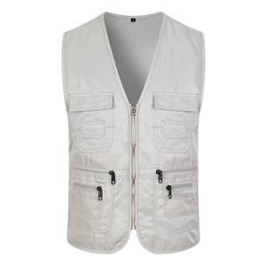 Multi Pocket Vest Workwear Polyester Fiber Solid Color Thin Vest For Work Use VM016 - Product Image 2