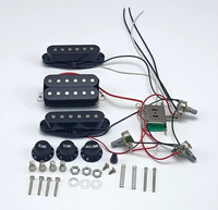 6-String Electric Guitar Pickup Humbucker Ceramic Magnet Black Plastic Stringed Instruments Parts & Accessories