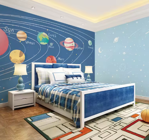 Papier peint mural personnalisé imprimé en 3D pour la décoration intérieure, thème de l'espace, l'univers, l'espace à l'extérieur de la Terre, papier peint pour les enfants, chambre d'enfant - Product Image 3