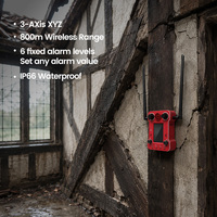Moniteur de tremblement de terre pour intérieur de bâtiment en bois, inclinomètre XYZ, accéléromètre, capteur de gaz, IP66, fixation magnétique, outil d'alerte de colapsation