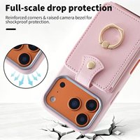 Dompet Ponsel Mewah Wanita dengan Tali Selempang yang Dapat Disesuaikan, Banyak Slot Kartu, Penyangga Putar 360 Derajat, Pelindung Lensa untuk 17 Air 16
