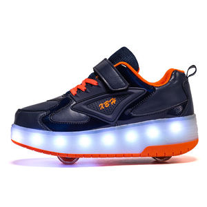 <span class=keywords><strong>Chaussures</strong></span> à roulettes lumineuses 2-en-1 OEM en gros, <span class=keywords><strong>chaussures</strong></span> à roulettes <span class=keywords><strong>Heelys</strong></span> rechargeables et clignotantes pour le patinage urbain - Product Image 1