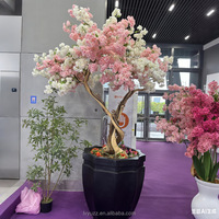 Arbre artificiel de cerisier en fleurs, fait main, en pot, écologique, pour la décoration de mariage, du Nouvel An, de la maison et du commerce