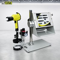Máquina de Recubrimiento Electrostático en Polvo Tipo Taza de Cambio Rápido Litone con LED de 200, 500, 800 ml y 10KV para Laboratorio de Desarrollo de Color PHIRST-C
