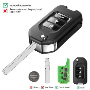 Xhorse XNHO00EN Llave Remota Universal Inalámbrica de 3 Botones Estilo Honda, Compatible con VVDI2 VVDI KEY TOOL - Product Image 2