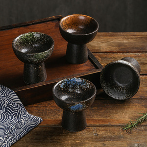 Tasse à crème glacée en céramique Bols à dessert en porcelaine Bol à pied haut créatif Snack japonais Crème glacée Tasse à yaourt Bol à pouding - Product Image 1