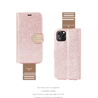 Coque en cuir pailleté pour iPhone XR 11 12 13 14 15 16 Plus Pro Max Fashion Luxury Diamond Case