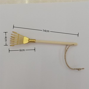 D6055 Mini râteau <span class=keywords><strong>zen</strong></span> en métal avec manche en bois pour cendres d'encens, outil à main pour artisanat et décoration de table - Product Image 3