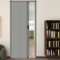 Moustiquaire de porte pliante à ouverture et fermeture par poussée, design moderne, plissée, rétractable, en fibre de verre, garantie 5 ans, installation facile