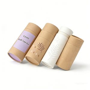 Custom Sample Biodegradable Cylinder Round Packaging Tubes Paper Box Brown Kraft Cardboard Tube <b>Boxes</b> - Product Image 5