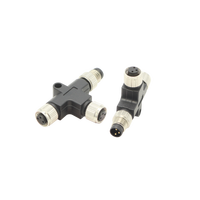 Connecteur M8 en T mâle-femelle OEM ODM, adaptateur 3 broches M8Tee, connecteur M8 IP68 4 broches