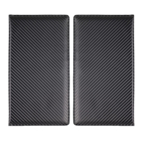 Porte-carte d'immatriculation et d'assurance automobile universel en fibre de carbone et résine époxy, tissage sergé 12K, noir