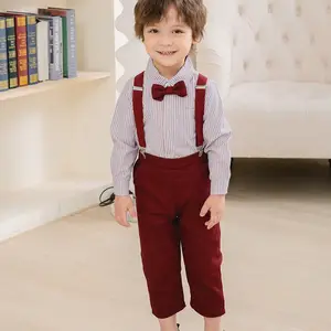 Christmas kid's suit autumn and winter children clothing boys striped printed Clothes