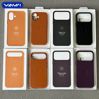 Étui de téléphone magnétique en cuir VAWI L006 pour iPhone 17 16 15 14 13 12 11 Pro Max, antichoc, personnalisable avec LOGO