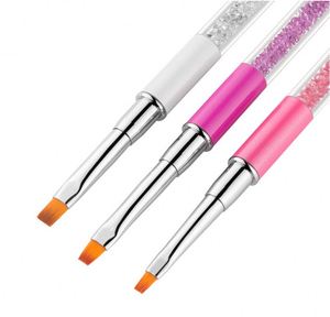 Lot de 5 pinceaux à manche métallique pour nail art, pinceaux souples pour gel UV, pour manucure et dessin, vente en gros - Product Image 3