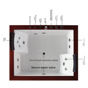 Qianshengjia Thêm Lớn Internet Người Nổi Tiếng Thông Minh Đôi Bồn Tắm Cho Người Lớn Được Xây Dựng-Trong Xoáy Lướt Sóng Massage Tính Năng Phòng Tắm - Product Image 4