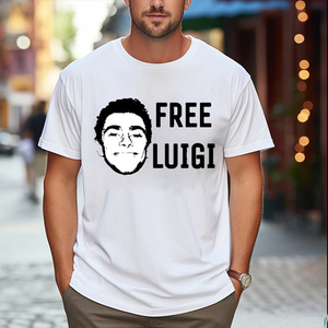 T-shirt décontracté 100 % coton tricoté Luigi <span class=keywords><strong>Mangione</strong></span> avec logo décoratif pour l'automne - Product Image 6