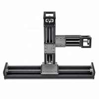 Module de table linéaire CNC de haute précision QIGE, ensemble de 3 axes XYZ, bloc carré en acier à roulements, rail de 40-130 mm, 3D libre