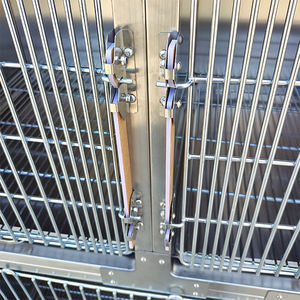 Cage vétérinaire en acier inoxydable pour chiens, présentoir pour animaux de compagnie, clinique, grand chenil, cage vétérinaire, cage pour soins intensifs - Product Image 5