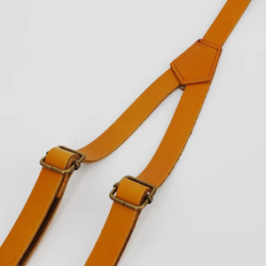 Venta al por mayor elástico Y-back Top Grain genuino Skinny marrón cuero <span class=keywords><strong>tirantes</strong></span> para hombres - Product Image 4