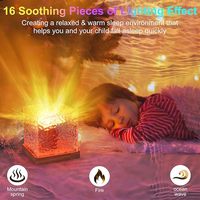 Проектор-лампа с 16 цветами и эффектом квадратной волны, ночник с градиентным эффектом водной ряби, с пультом ДУ, для декора гостиной, хрустальный