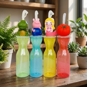 <span class=keywords><strong>ขวด</strong></span>น้ำหลอดดูดลายการ์ตูน 500 มล. สำหรับเด็ก วัสดุ PET พร้อมฝาปิดรูปสัตว์ รับทำโลโก้ ขายส่ง เก็บความร้อน/เย็น เหมาะสำหรับงานปาร์ตี้ครอบครัว - Product Image 5