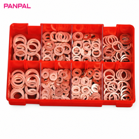 Assortiment de 320 rondelles d'étanchéité en cuivre massif pour l'huile, le carburant et les fixations hydrauliques – Kit de joints d'étanchéité