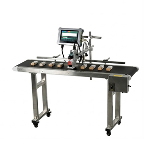 Imprimante à jet d'encre thermique industrielle Tij 2.5, machine de codage automatique de code QR, date d'expiration et production avec convoyeur - Product Image 2