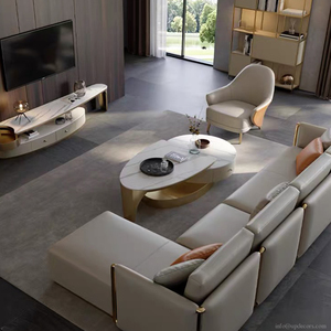 European Designer White Round Side <b>Table</b> Furniture Living Room British <b>Small</b> Marble Central <b>Coffee</b> <b>Table</b> British <b>Coffee</b> <b>Table</b> - Product Image 3