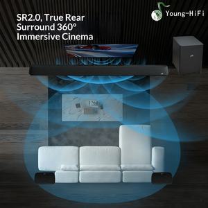 Sistema de Audio Inalámbrico para Cine en Casa Polkaudio/Voice of Pule Max AX SR7.1.2 Echo Wall con Dolby Panorama para TV y Fibra - Product Image 2