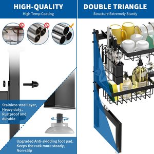 Estante de Almacenamiento Extensible Multifuncional para Fregadero de Cocina, Tamaño L, Ajustable, Escurridor de Platos, Organizador de Platos para Encimera - Product Image 3