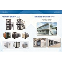 Maison conteneur pliable de type Z, cabane préfabriquée en kit, maison modulaire en acier pour hébergement en camping