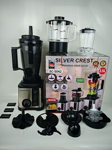 בלנדר 3L נירוסטה עוצמתי 8 ב-1, 3 ב-1 מטחנת בשר, קרח, מסחטת מיצים, מיקסר בצק, מיכל פלסטיק - Product Image 5