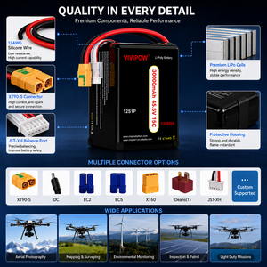 Batterie intelligente pour drone 30000mAh 45.6V 15C 12S haute tension pour UAV industriel personnalisée - Offre Spéciale - Product Image 4