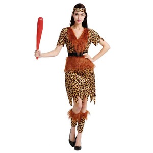 Gioco di ruolo femminile dell'età della pietra leopardato stampa ACDG-021 Costume da uomo delle caverne della giungla - Product Image 4