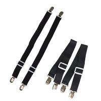 Clips de jambe pour pantalon de moto, sangles élastiques robustes, pinces nickelées, polyester/nylon durable pour bottes de femme