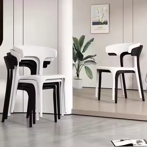 Toptan istiflenebilir arkalığı plastik sandalyeler satış monoblok plastik sandalye plastik sandalyeler ev kullanımı için kalınlaşmış restoran - Product Image 4