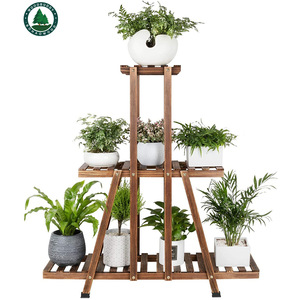 Woodbuddy Multi <b>Tier</b> <b>Plant</b> <b>Stand</b> <b>3</b> <b>Tier</b> Wooden Flower Pot Rack For Indoor Outdoor Living Room Storage And Display - Product Image 1