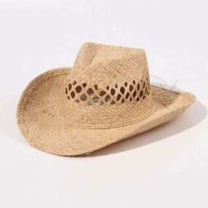 Spring and Summer New Western Cowboy <b>Hat</b> Cross Border Knight <b>Hat</b> Sunshade Retro Style <b>Straw</b> <b>Hat</b> - Product Image 3