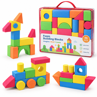 Blocs de construction en mousse EVA colorés et doux, blocs empilables DIY, jouet éducatif STEM pour tout-petits, jeu d'intérieur